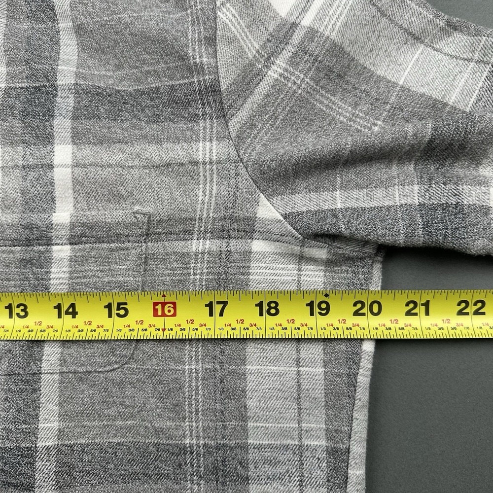 KUHL Women's Gray Plaid Size M Kamila Flannel Long Sleeve Button Up Shirt - Picture 8 of 13